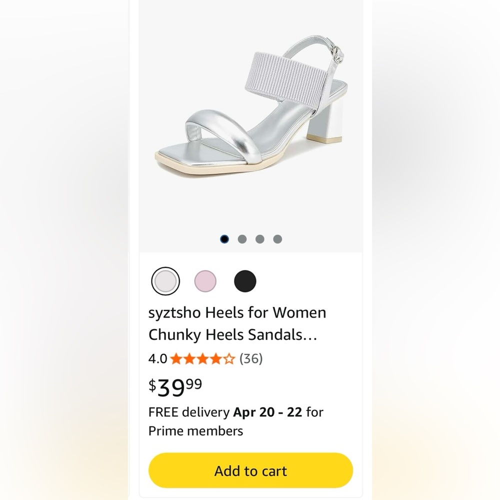 Elegant Silver Women's Heels-Syztsho Sandals - NWT - Picture 12 of 12